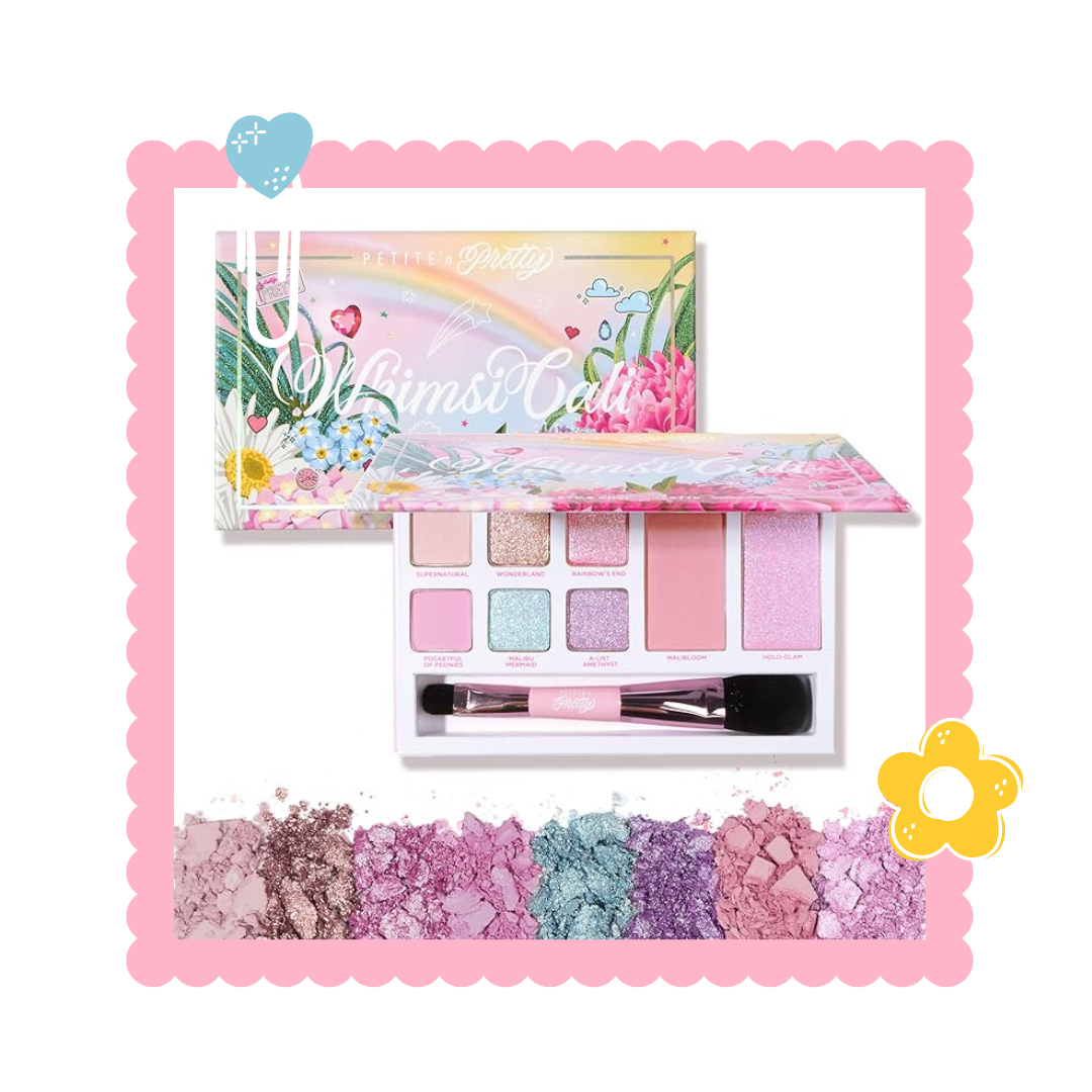 Petite ’N Pretty WhimsiCali Eyeshadow & Cheek Makeup Palette Kit for Tweens & Teens