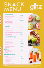 It’s party time- Snack Menu