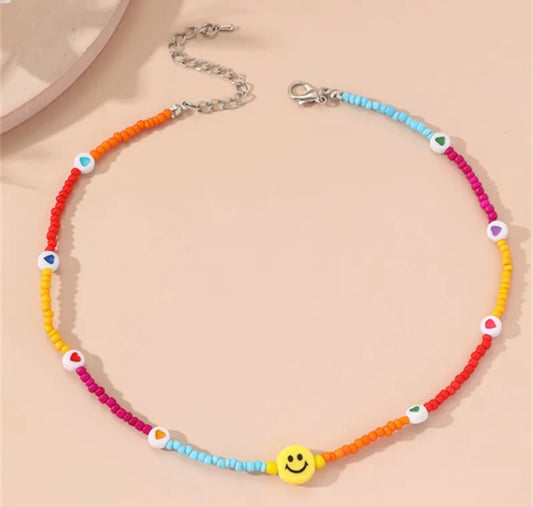 Smile Beads Colorful Necklace